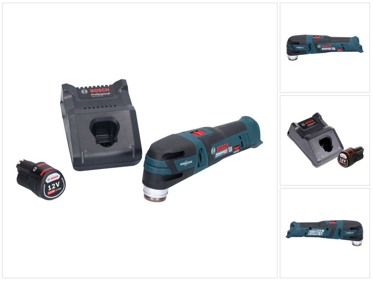 Bosch GOP 12V-28 Professional Akku Multi Cutter Starlock Brushless + 1x Akku 2,0 Ah + Ladegerät