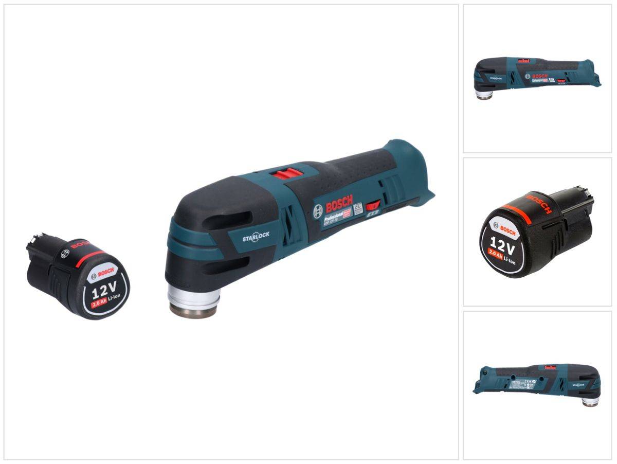 Bosch GOP 12V-28 Professional Akku Multi Cutter Starlock Brushless + 1x Akku 2,0 Ah - ohne Ladegerät