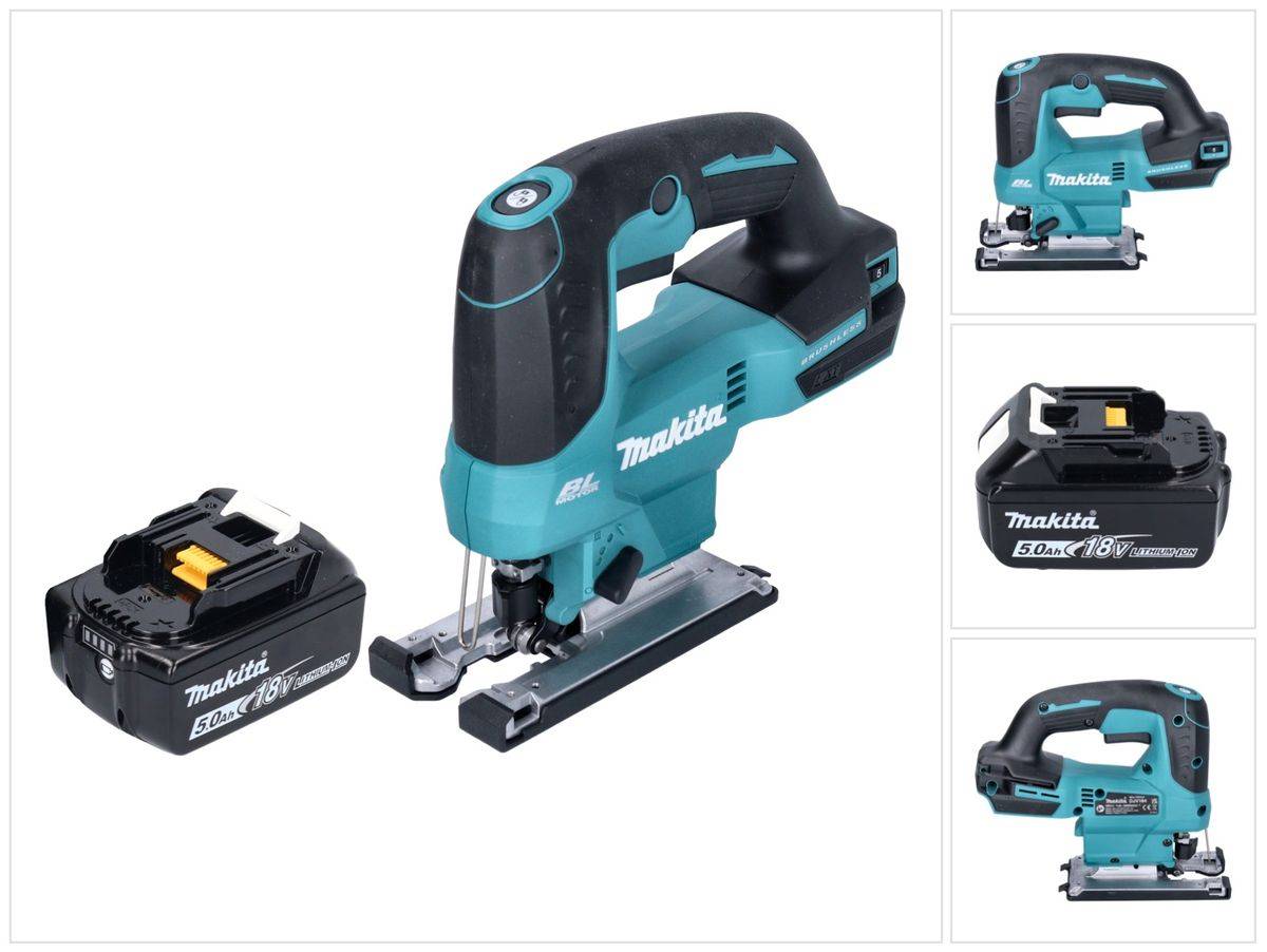Makita DJV 184 T1 Akku Pendelhub Stichsäge 18 V Brushless + 1x Akku 5,0 Ah - ohne Ladegerät
