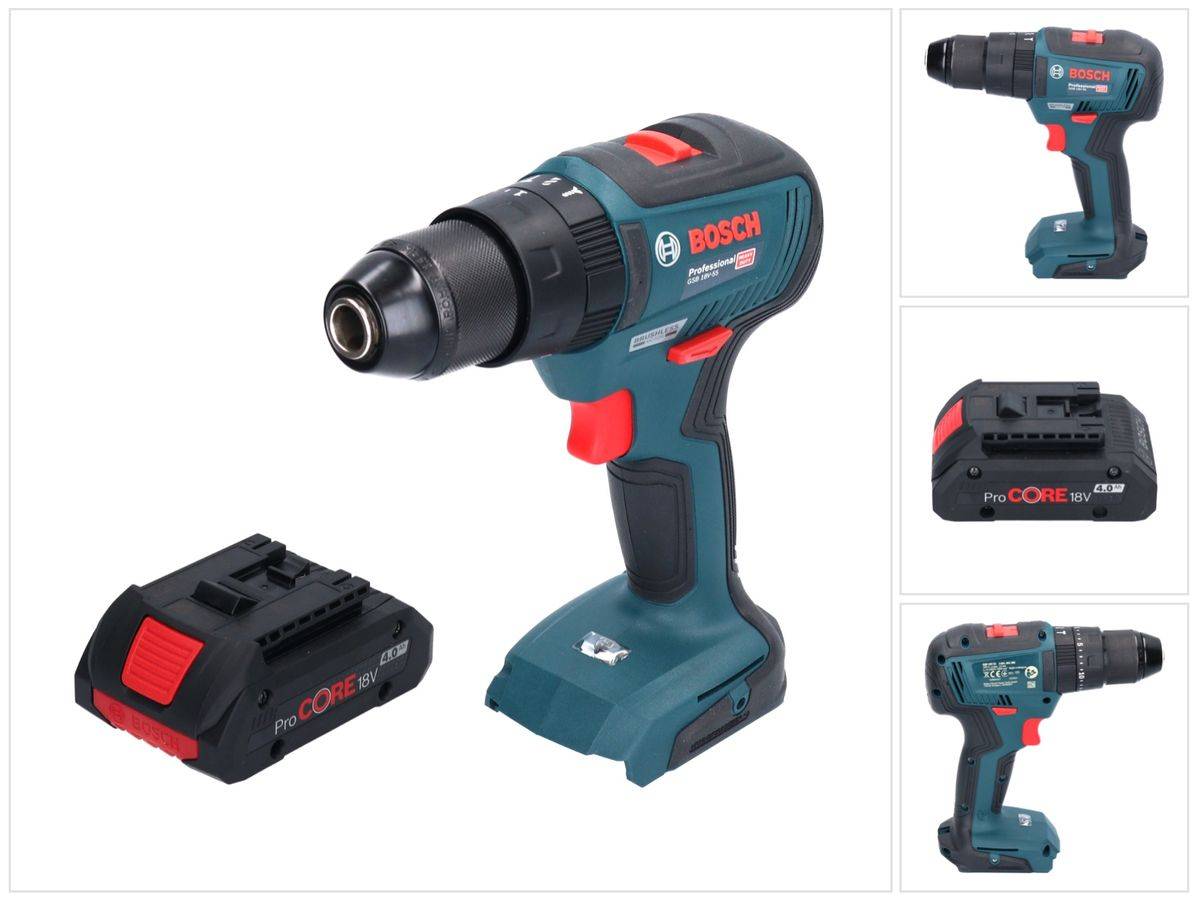 Bosch GSB 18V-55 Professional Akku Schlagbohrschrauber 18 V 55 Nm Brushless + 1x ProCORE Akku 4,0 Ah - ohne Ladegerät