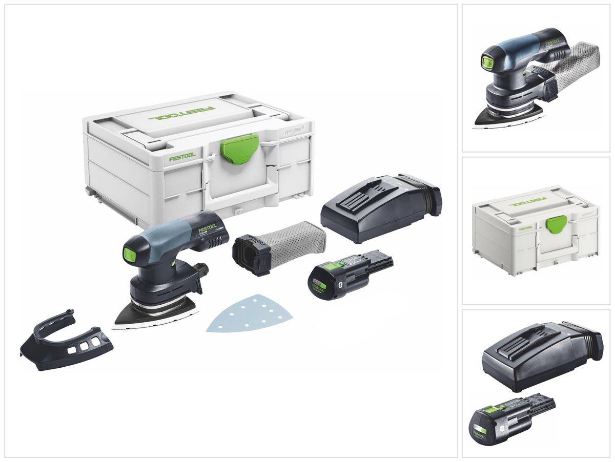 Festool DTSC 400-Basic Akku Deltaschleifer 18 V 100 x 150 mm Brushless + 1x Akku 3,0 Ah + Ladegerät + Systainer
