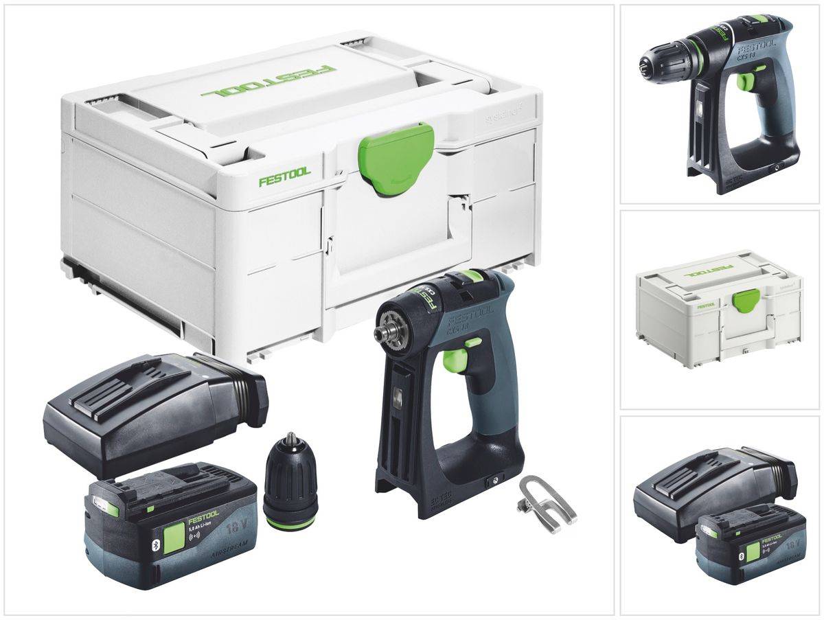 Festool CXS 18 Akku Bohrschrauber 18 V 40 Nm Brushless + 1x Akku 5,0 Ah + Ladegerät + Systainer