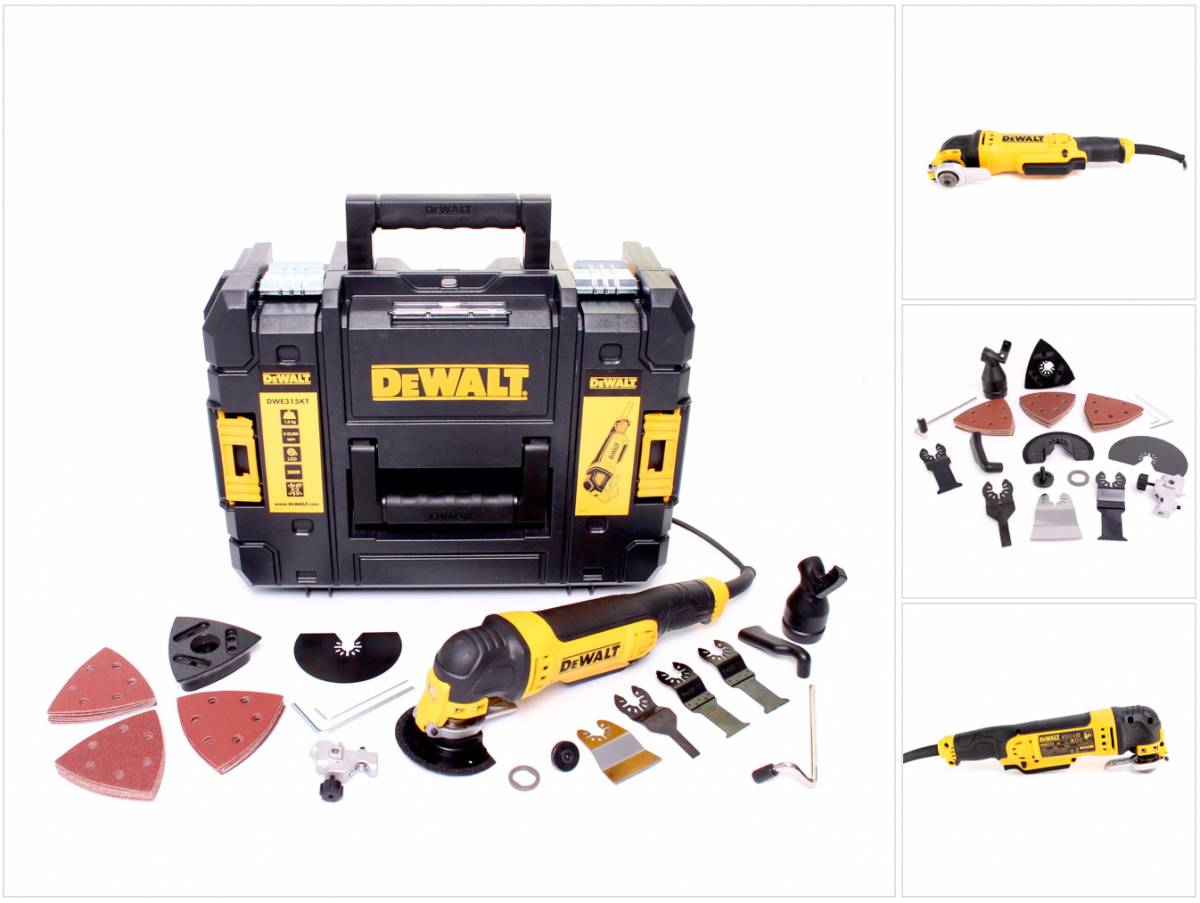 DeWalt DWE 315 KT 300 W Oszillierendes Multifunktionswerkzeug im Koffer mit Zubehör