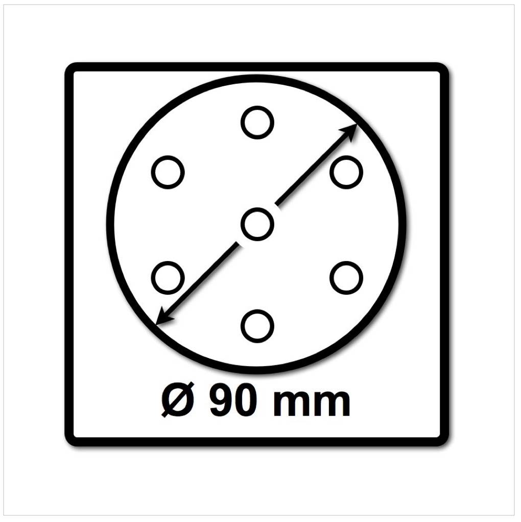 Festool STF D90/6 Schleifscheiben 90 mm Granat P60 GR / 50 Stück ( 497364 )