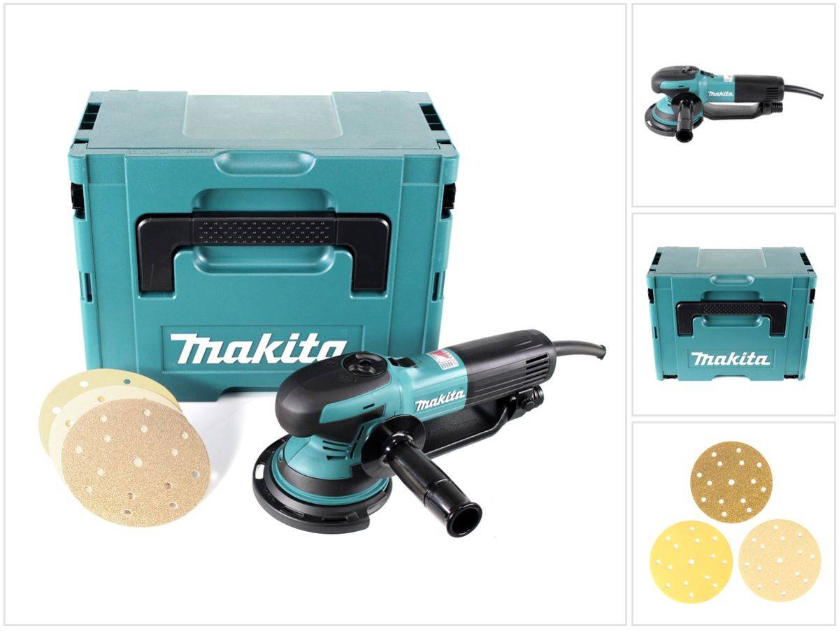 Makita BO 6050 J 750 W 150 mm Exzenter - Rotationsschleifer im Makpac