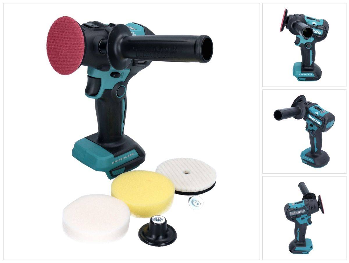 Makita DPV 300 Z Akku Schleifer Polierer 18 V 50 / 80 mm Brushless Solo - ohne Akku, ohne Ladegerät