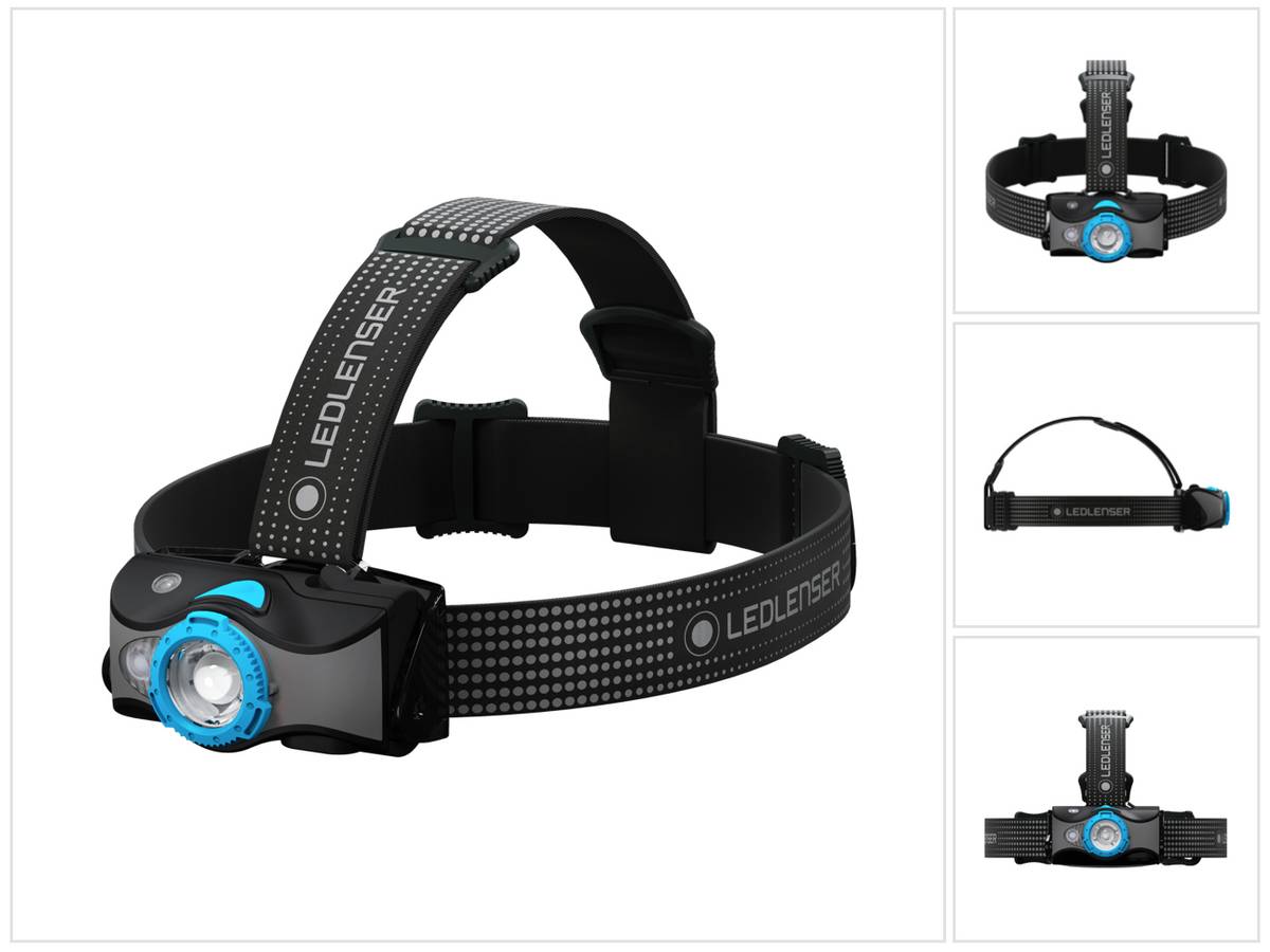Ledlenser MH7 LED Stirnlampe 600 lm IPX4 Schwarz / Blau ( 502155 ) + 1x Akku + 1x Ladekabel
