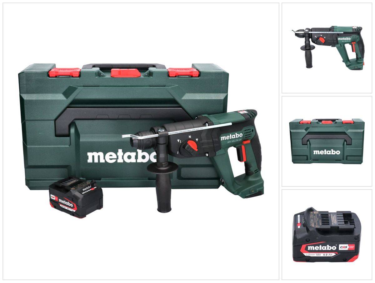 Metabo KH 18 LTX 24 Akku Kombihammer 18 V 2,1 J SDS plus + 1x Akku 4,0 Ah + metaBOX - ohne Ladegerät