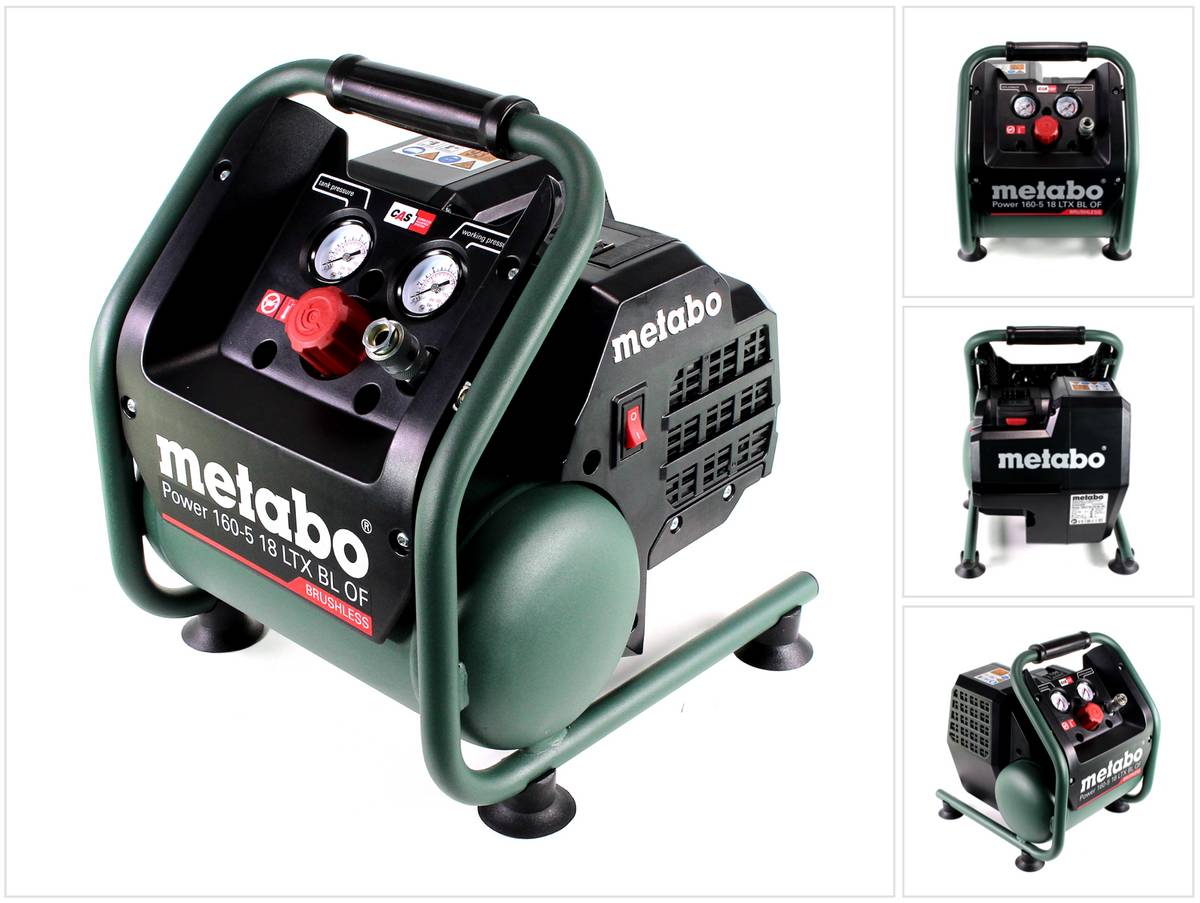Metabo Power 160-5 18 LTX BL OF Akku Kompressor 18 V 8,0 bar Brushless Solo ( 601521850 ) - ohne Akku, ohne Ladegerät