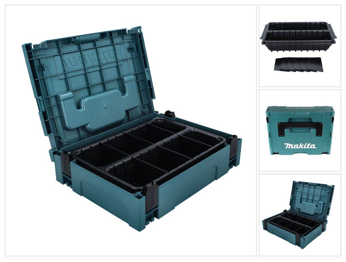 Makita Makpac 1 + Varioeinsatz mit 2 Fächern ( P-83680 ) für Handwerkzeug