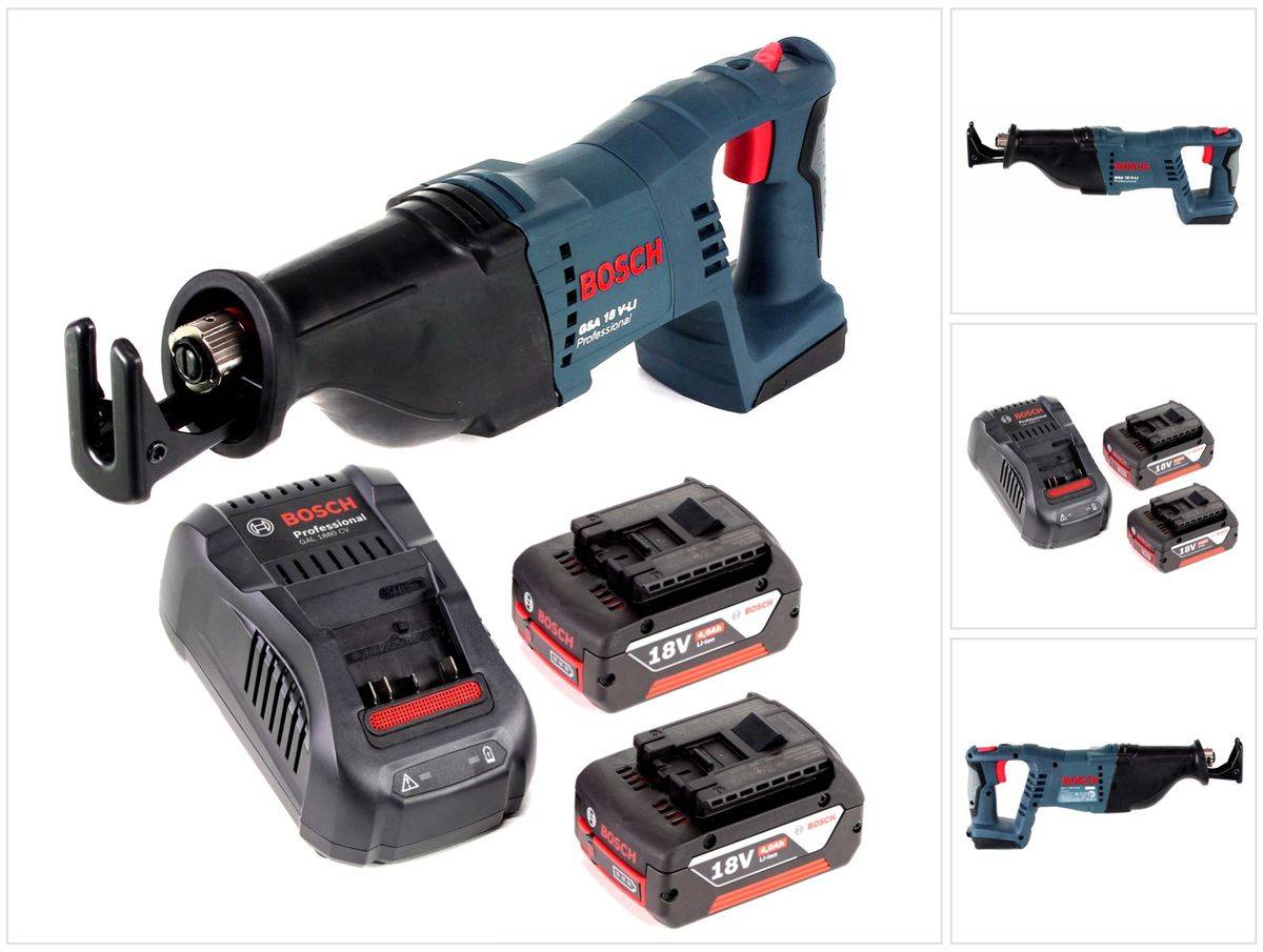 Bosch GSA 18 V-Li Akku Säbelsäge 18V + 2x Akku 4,0Ah + Ladegerät