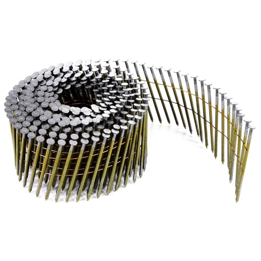 Prebena 8XR-CNW90 Coilnagler Druckluftnagler im Transportkoffer + Prebena CNW25 / 65BKRI Coilnägel Ringschaft 7200 Stück