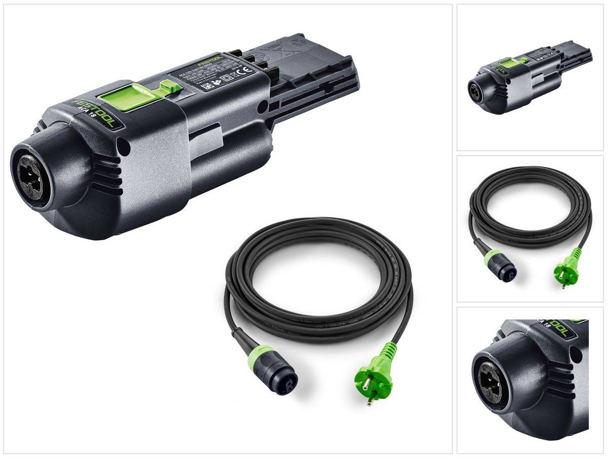 Festool Netzadapter ACA 220-240/18V Ergo für Akku-Schleifer RTSC 400, DTSC 400, ETSC 125 mit 4 m Kabel ( 202501 )