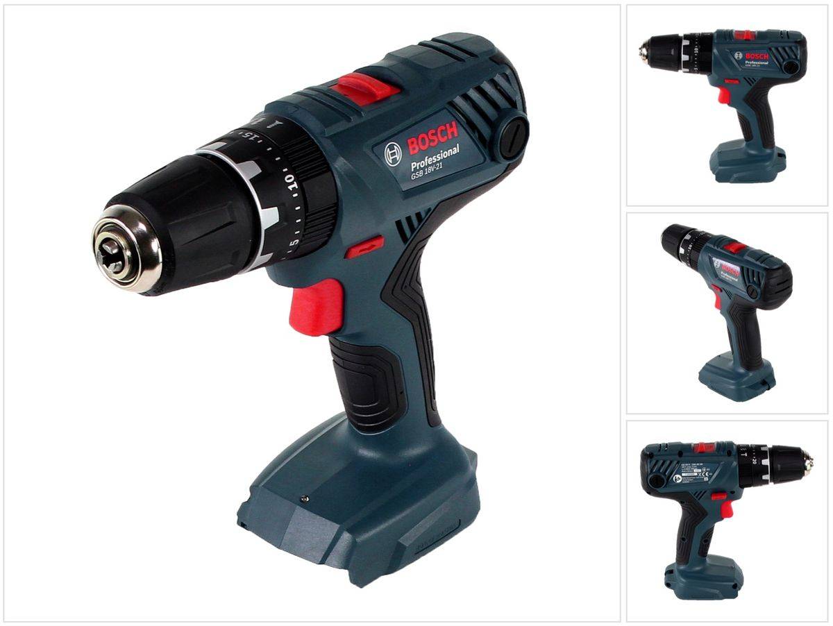 Bosch Professional GSB 18V-21 Akku Schlagbohrschrauber 18 V 55 Nm Solo ( 06019H1176 ) - ohne Akku, ohne Ladegerät