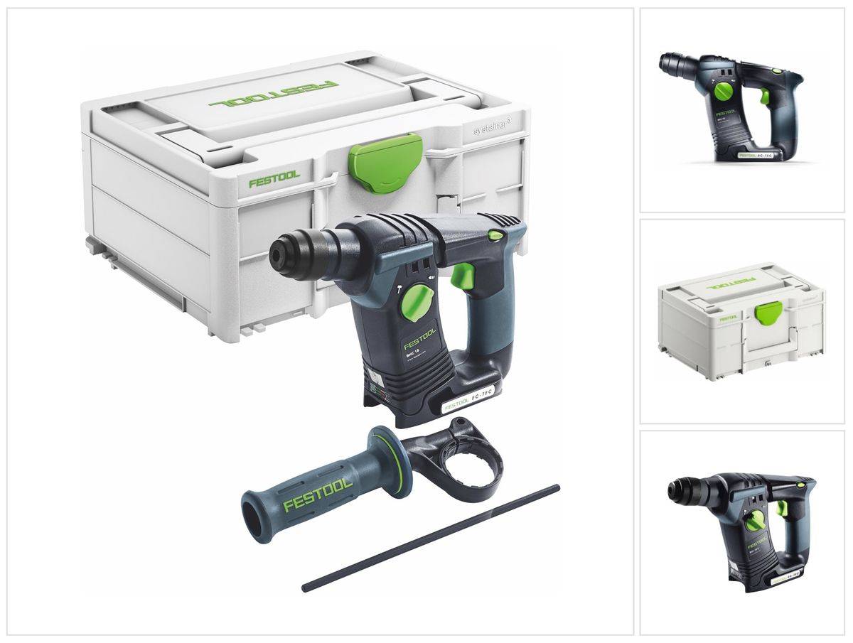 Festool BHC 18 Basic Akku Bohrhammer 18 V 25 Nm 1,8 J SDS Plus Brushless ( 576511 ) + Systainer - ohne Akku, ohne Ladegerät ( Nachfolger von 574723