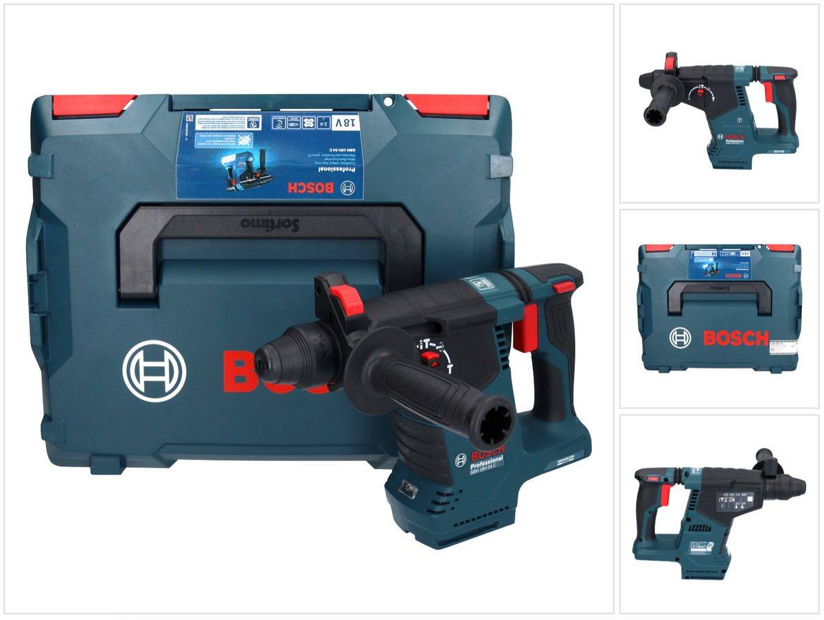 Bosch GBH 18V-24 C Professional Akku Bohrhammer 18 V 2,4 J Brushless SDS plus ( 0611923002 ) + L-BOXX - ohne Akku, ohne Ladegerät