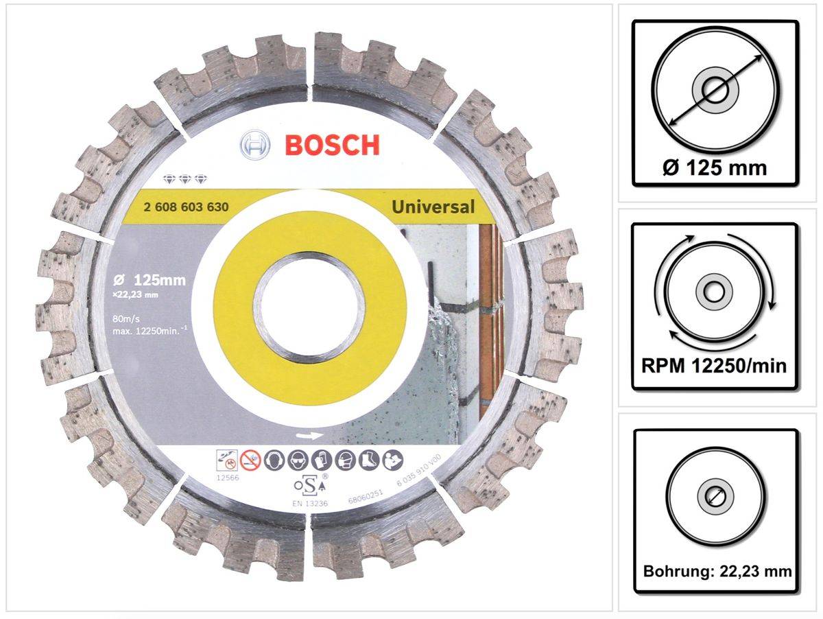 Bosch Diamant Trennscheibe Best for Universal 125 x 22,23 mm ( 2608603630 )