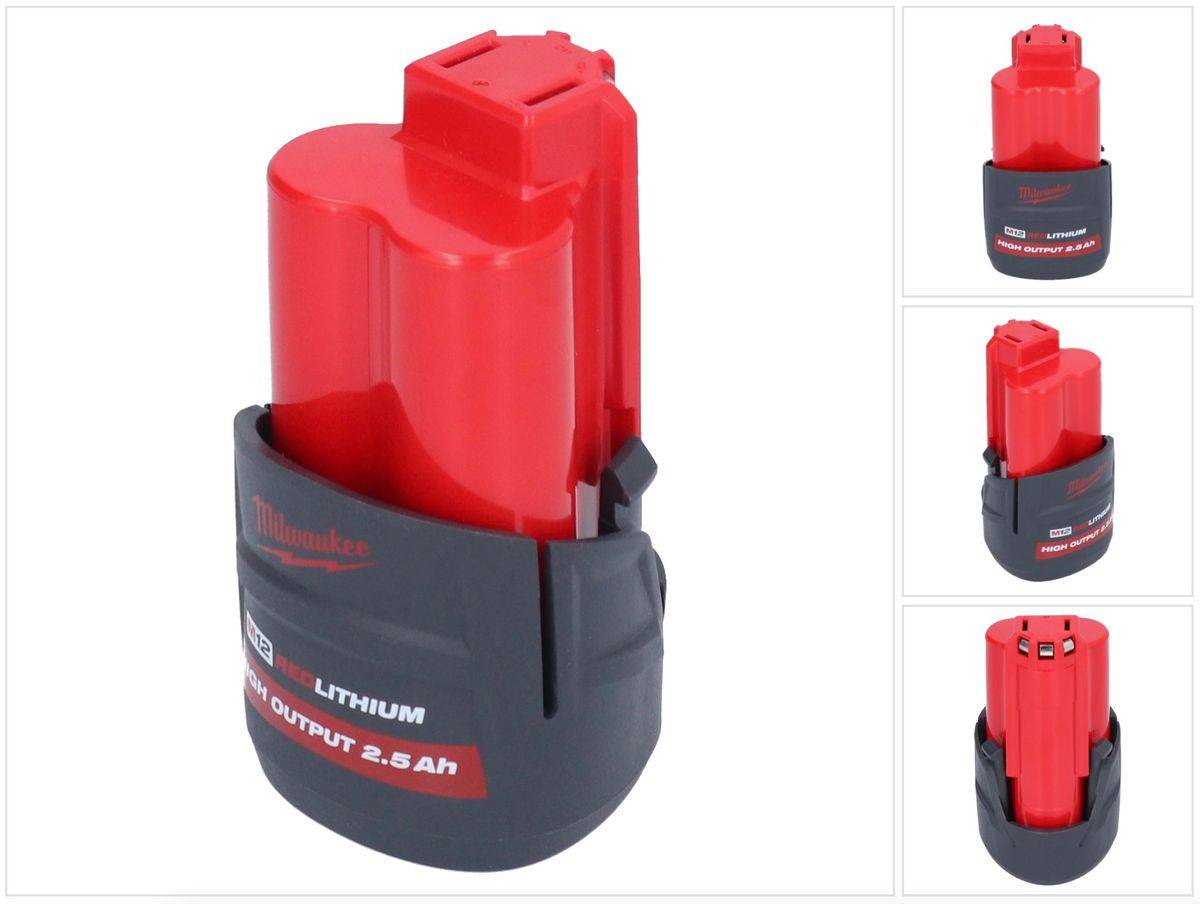Milwaukee M12 HB2.5 High Output 12 V 2,5 Ah / 2500 mAh Li-Ion Akku ( 4932480164 )