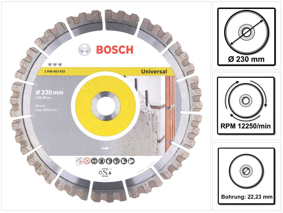 Bosch Diamant Trennscheibe Best for Universal 230 x 22,23 mm ( 2608603633 )