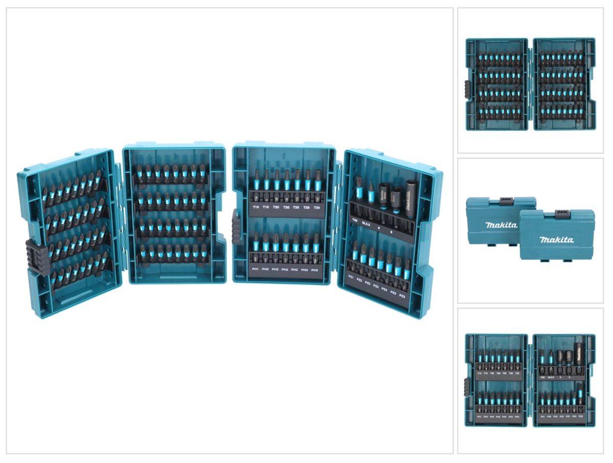 Makita E-03109 Bitsatz 90 tlg. Impact Black Bit Set 25/50 mm S2 Spezialstahl schlagfest