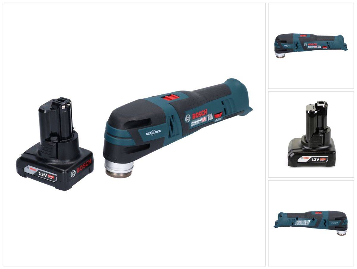 Bosch GOP 12V-28 Professional Akku Multi Cutter Starlock Brushless + 1x Akku 6,0 Ah - ohne Ladegerät