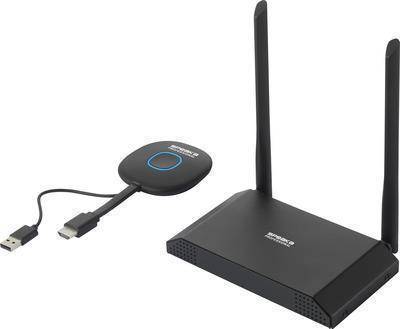 SpeaKa Professional SP-VShare Drahtloses 4K UHD Präsentationssystem 4fach Multi Viewer, Digital Whiteboard-Funktion,