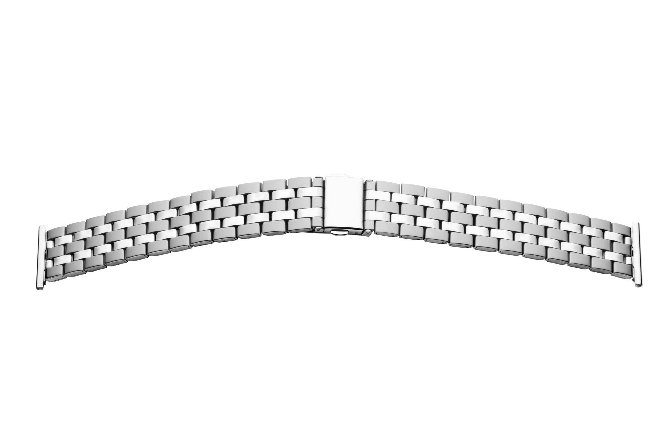 SELVA Uhrenarmband, Edelstahl, poliert, mit Faltschließe und geradem Anstoß