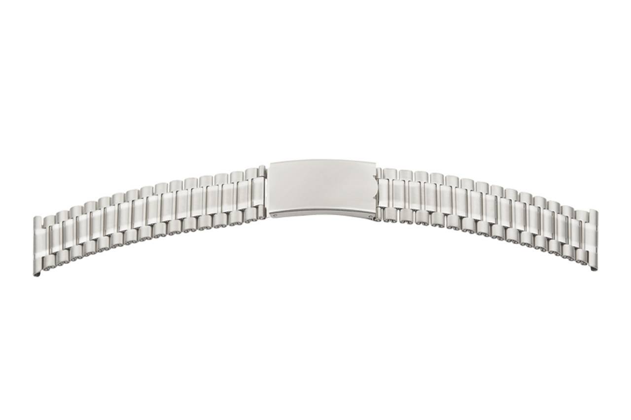 SELVA Uhrenarmband, Edelstahl, poliert / satiniert, Ersatzband mit Federschließe