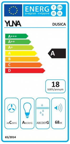 YUNA Dunstabzugshaube Schräghaube DUSICA, 60 cm