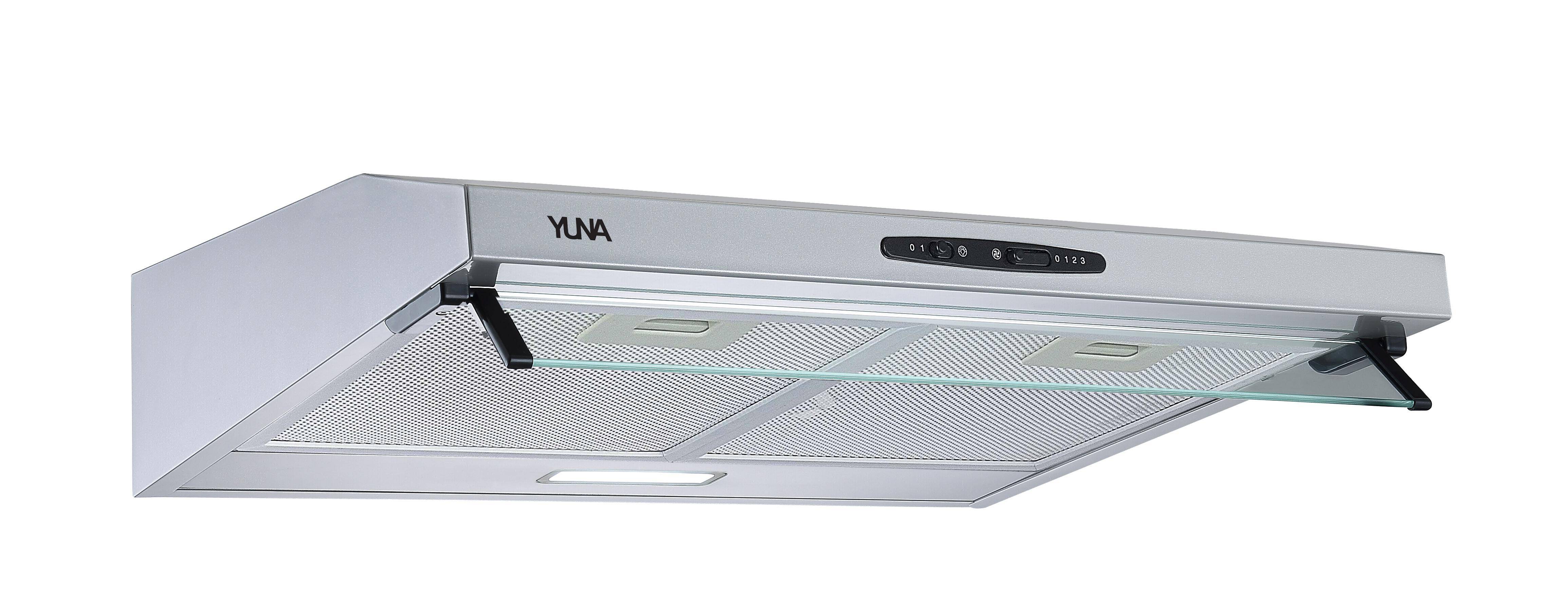 YUNA Mila Dunstabzugshaube KUBH 60205 Edelstahl 60 cm, inklusive Kohlefilter