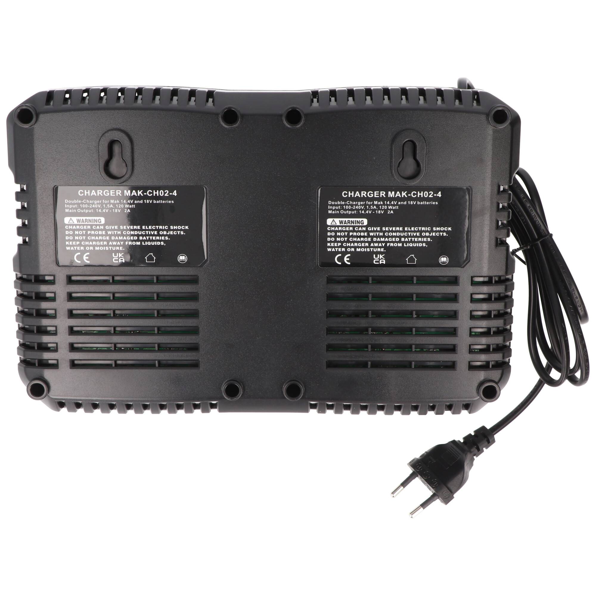 2fach Ladegerät passend für 1 bis 2 Makita Li-ion Akku, kein original Makita Akku