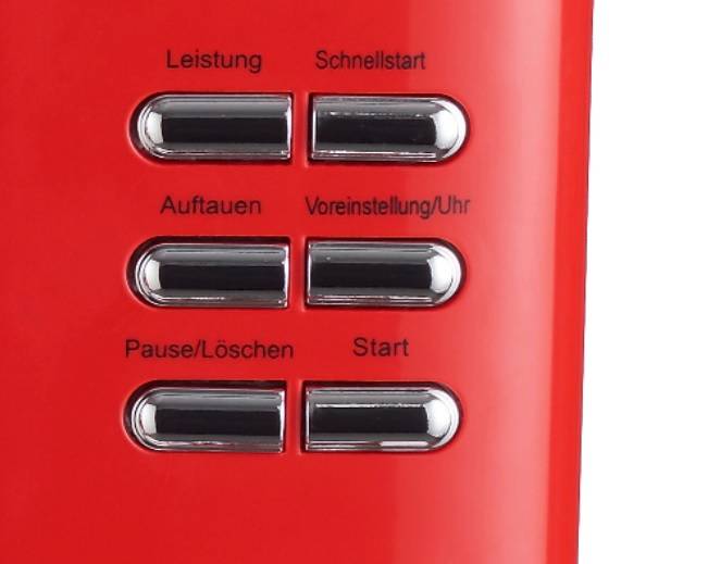 Wolkenstein MW 720 FR Retro Mikrowelle Rot – 20 Liter, 700 Watt