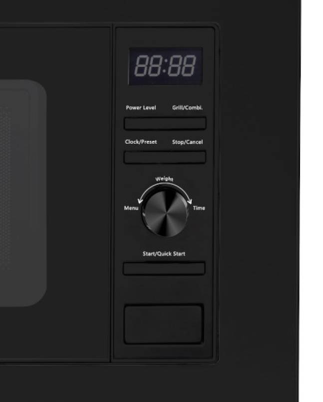 Wolkenstein Einbaumikrowelle WMW800-20GB EB - schwarz 800W Grill 900W