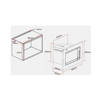 Wolkenstein Einbaumikrowelle WMW800-20GB EB - schwarz 800W Grill 900W Wolkenstein Einbaumikrowelle WMW800-20GB EB - schwarz 800W Grill 900W
