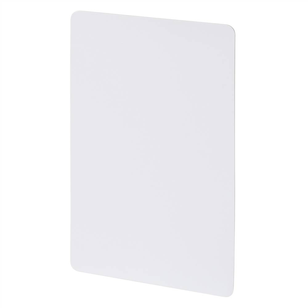 Weiße abgerundete Rechteckkarte oder Panel auf weißem Hintergrund