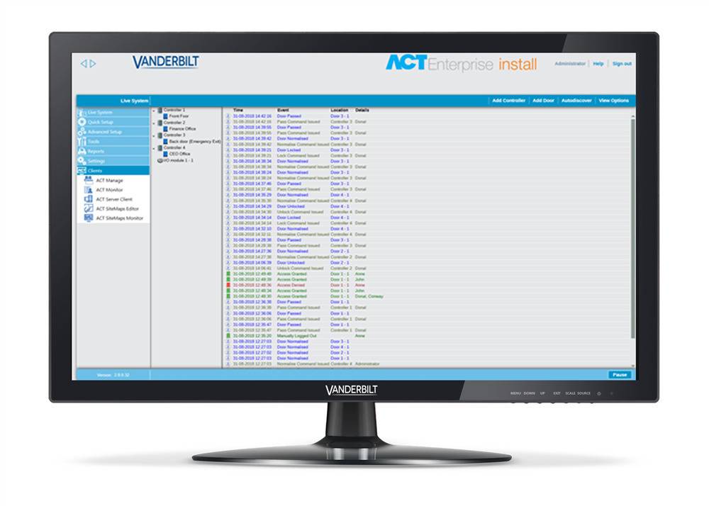 Ein Computermonitor, der eine Softwareoberfläche mit dem Titel 