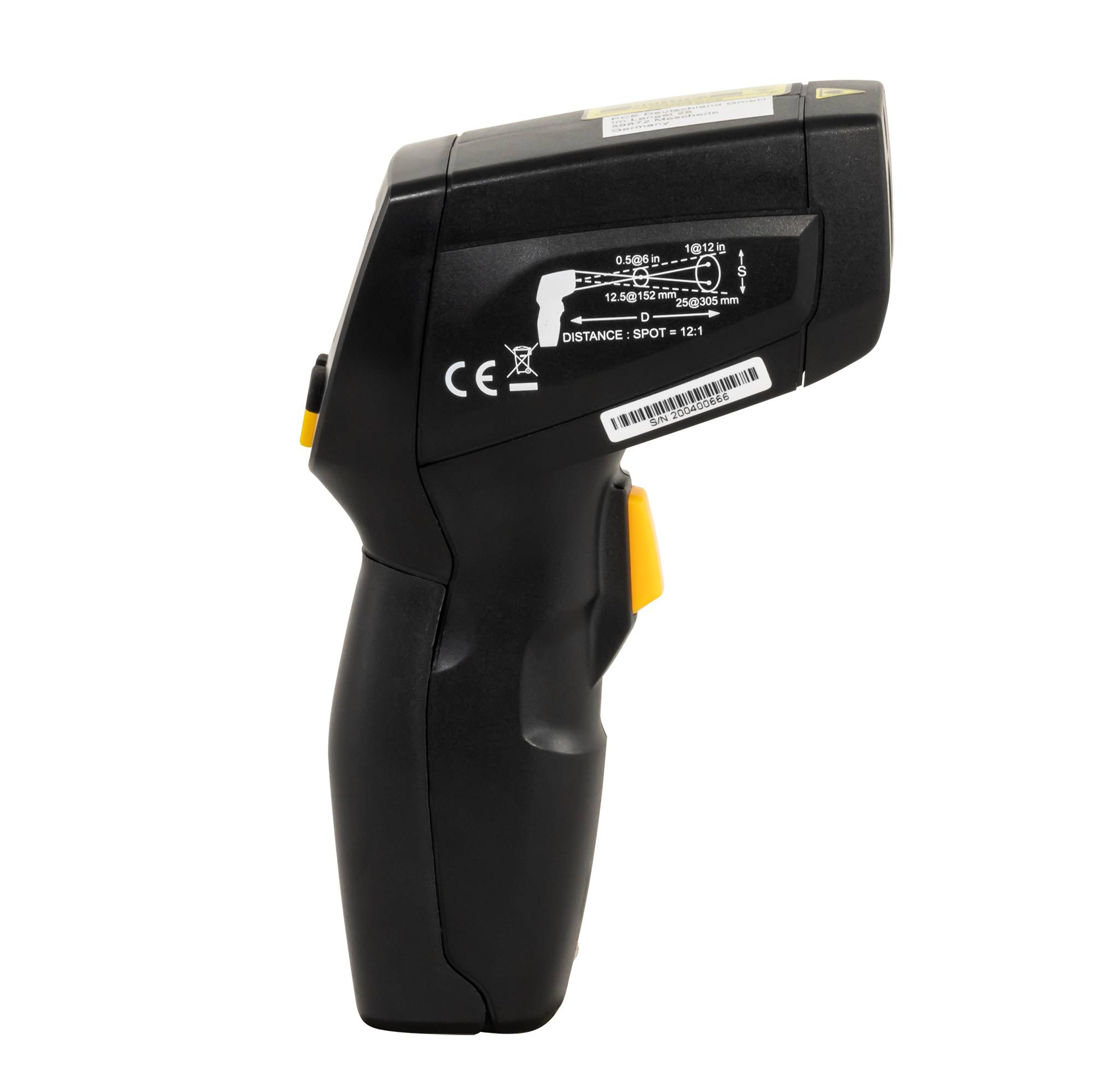 PCE Instruments Digitalthermometer PCE-MIR 20 |-50 … +760 °C |°F |Messfleckverhältnis 12:1 |Dopellaser |Laserklasse 2