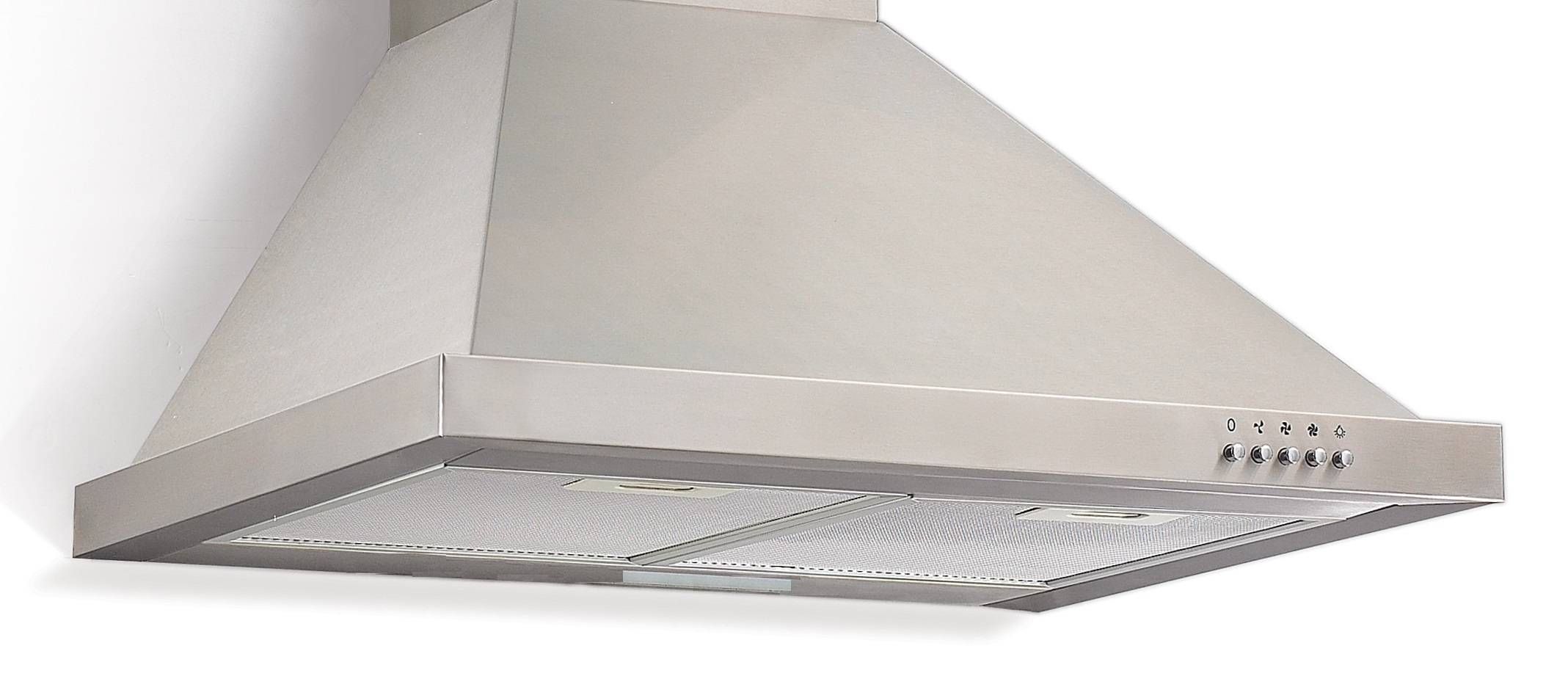 PKM Kaminabzugshaube 6090-2H - 60cm, Edelstahl, Wandesse, Dunstabzugshaube