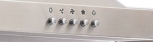 PKM Kaminabzugshaube 6090-2H - 60cm, Edelstahl, Wandesse, Dunstabzugshaube