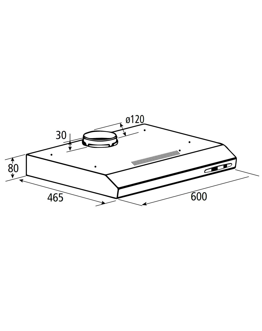 PKM Dunstabzugshaube UBH5000H2 silbergr., Unterbauhaube, 60 cm
