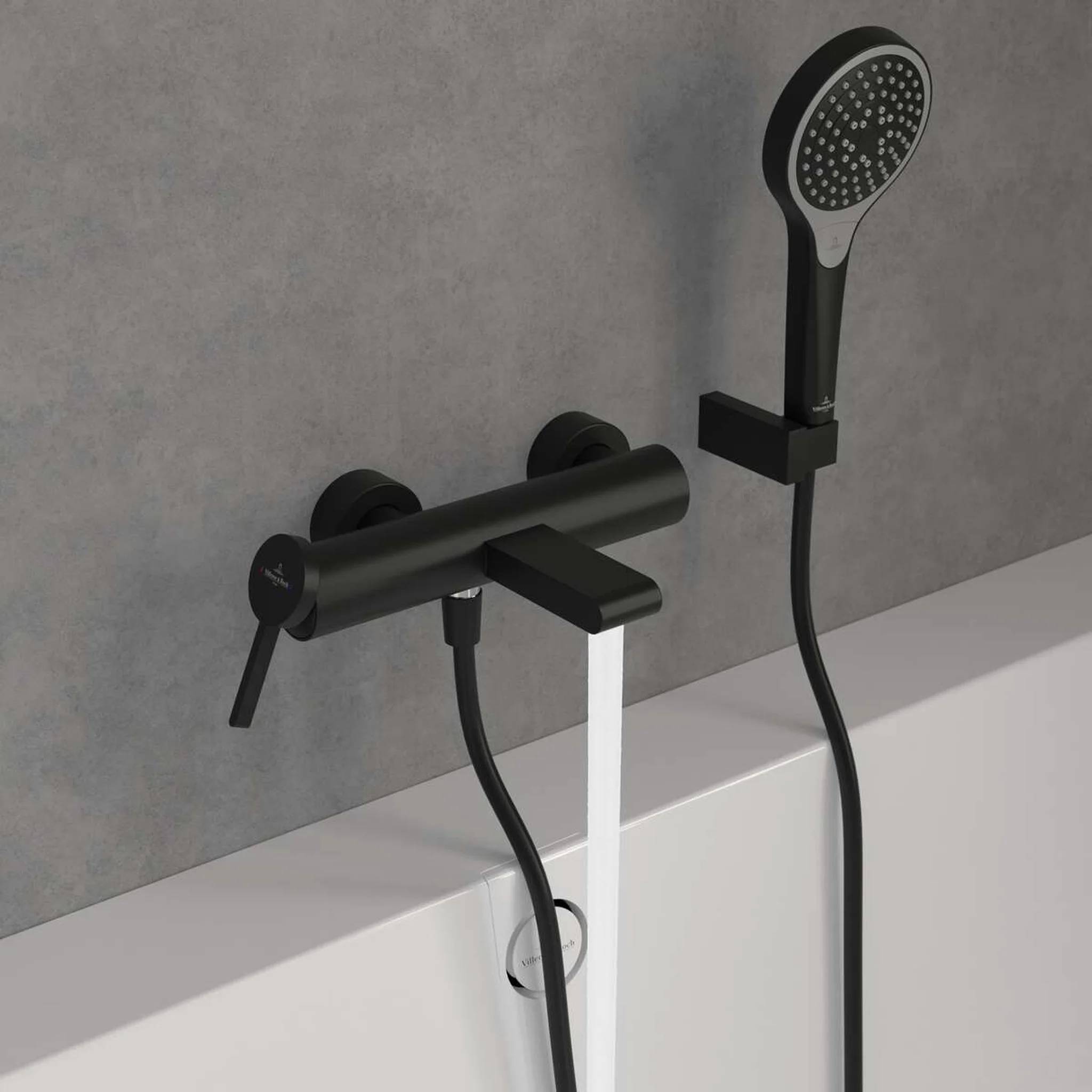 Villeroy & Boch EH-Badewannenarmatur Serie Dawn 274x111x186mm Matt Black, 1 Stk.