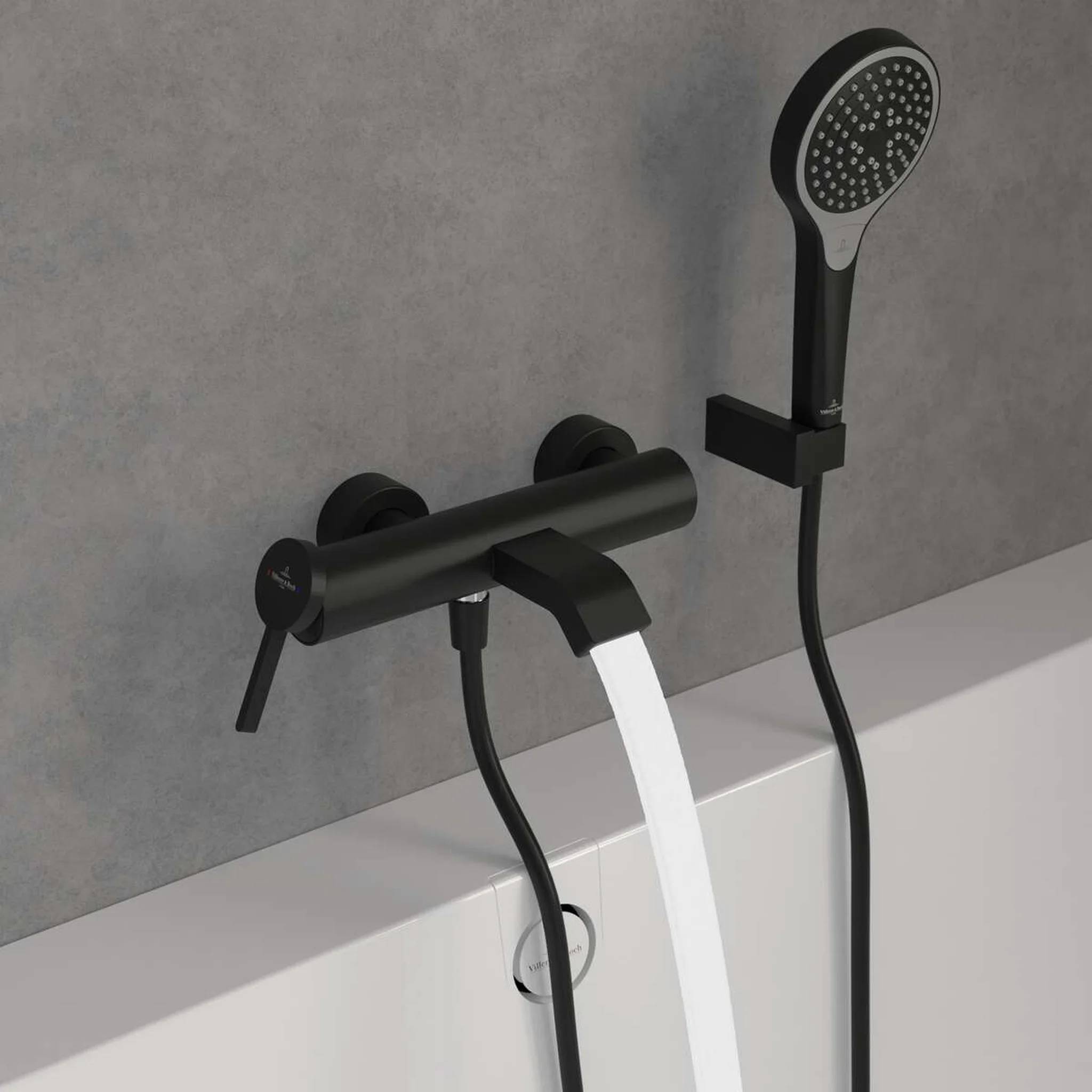 Villeroy & Boch EH-Badewannenarmatur 274x111x173mm Matt Black, 1 Stk.