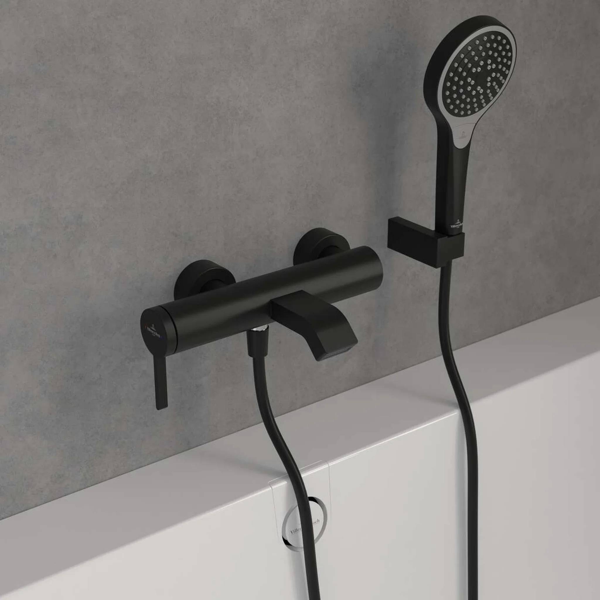 Villeroy & Boch EH-Badewannenarmatur 274x111x173mm Matt Black, 1 Stk.