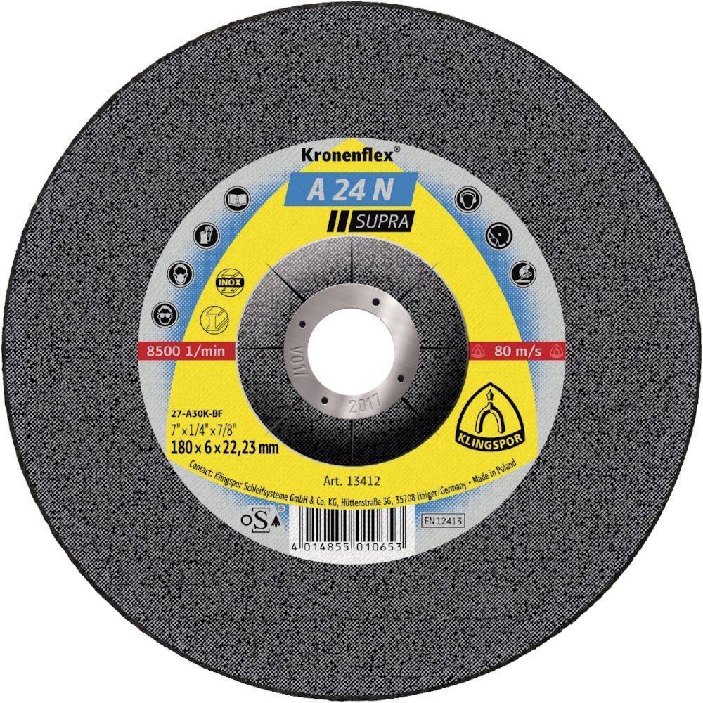 Schruppscheibe A24N Supra125x6mm gekr. Klingspor
