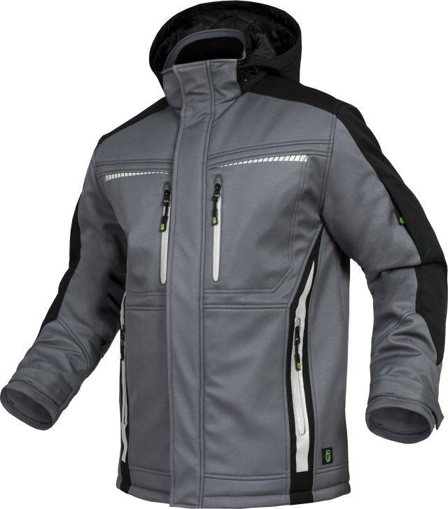 Leibwächter FLEXI Flex Line, Winter-Softshelljacke grau-schwarz, Gr. XL FLEXI27XL