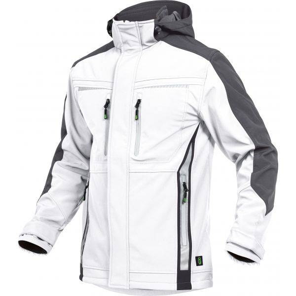 Leibwächter FLEXS Flex Line, Softshelljacke weiß-grau, Gr. S FLEXS24S