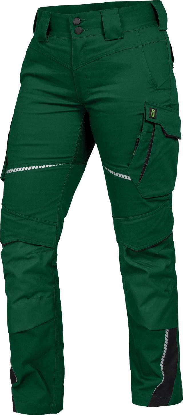 Leibwächter FLXDH Flex Line, Damen-Bundhose grün-schwarz, Gr. 36 FLXDH2136