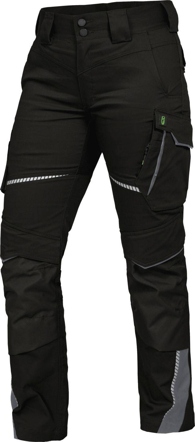 Leibwächter FLXDH Flex Line, Damen-Bundhose schwarz-grau, Gr. 48 FLXDH2548