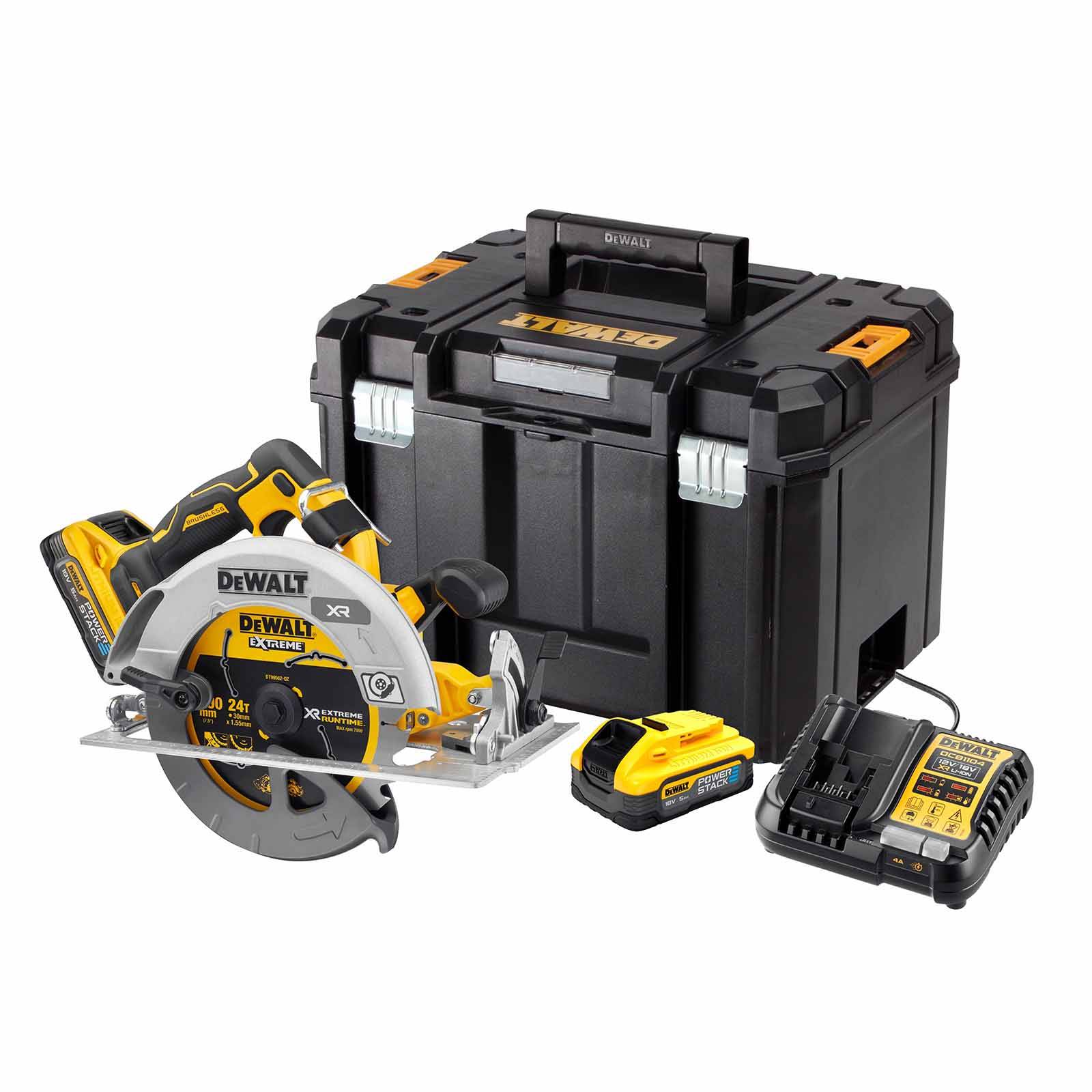 DeWALT Akku-Handkreissäge DCS573H2T-QW 18V 5Ah Powerstack
