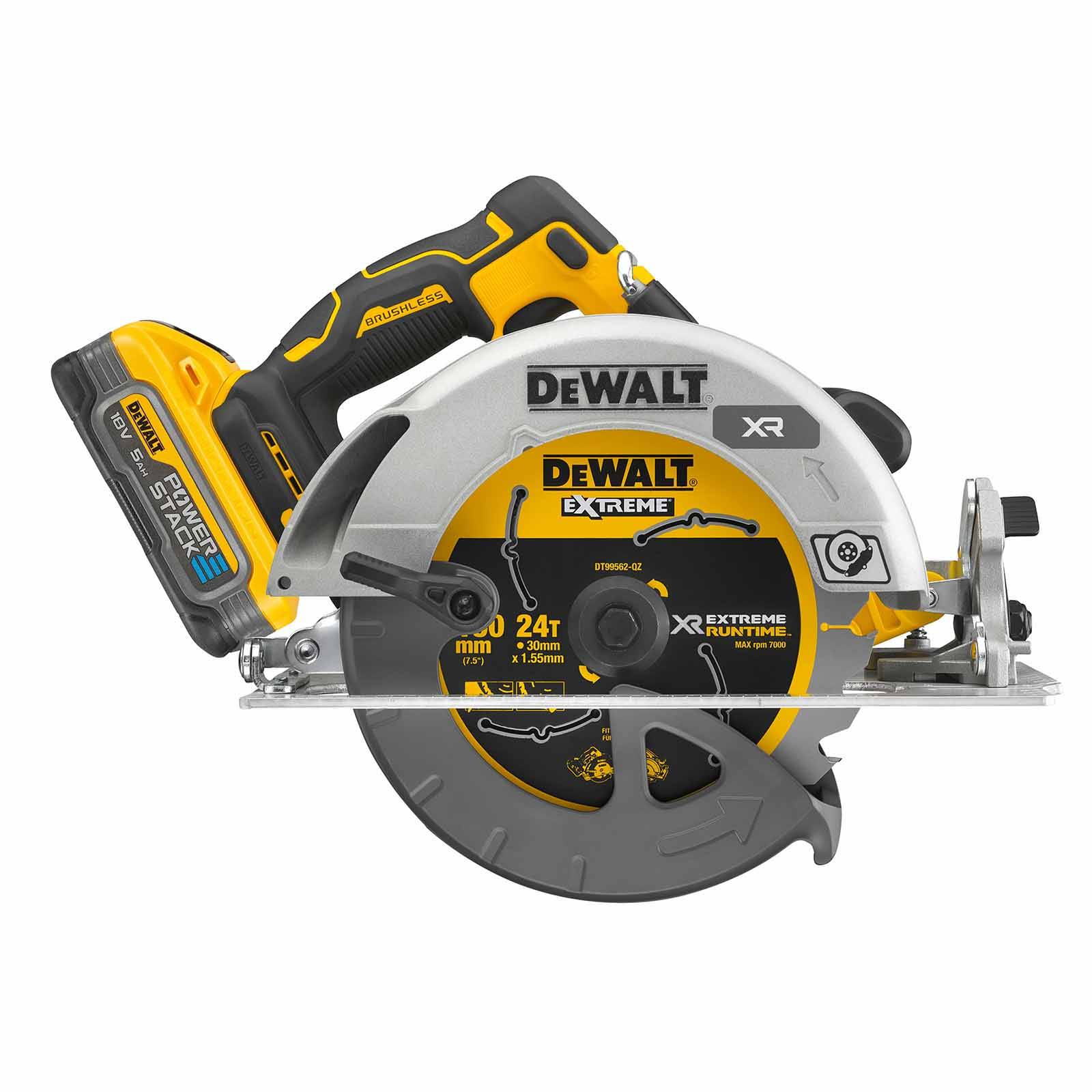 DeWALT Akku-Handkreissäge DCS573H2T-QW 18V 5Ah Powerstack